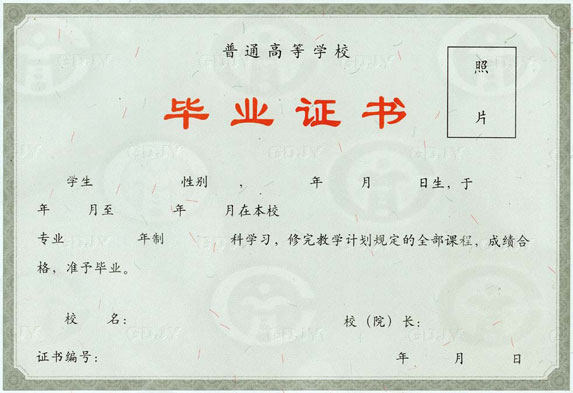 证件样本展示